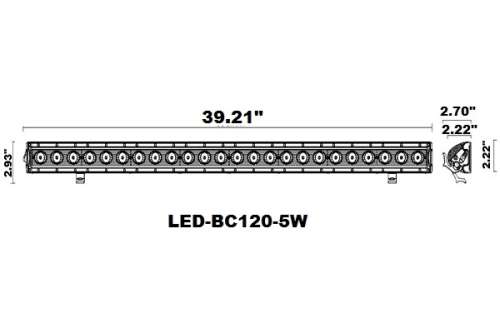 BRAND NEW !!! 120w 24 x 5w Super Bright Single Row LED bar for all 4x4 lovers!!!!