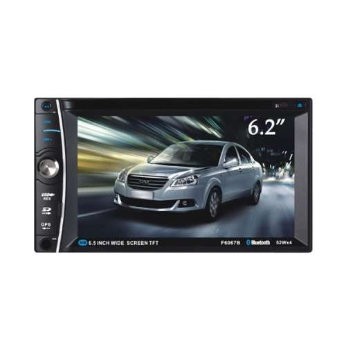 F6067B 6.2 inch 2 DIN Car DVD Stereo MP3 Player Bluetooth Touch TFT Screen AUX IN SD MMC Card Reader