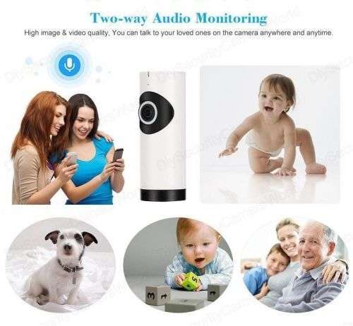 360° Fisheye View Wireless HD WiFi Video Monitor Surveillance Security IP Camera
