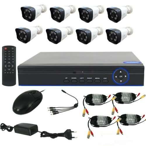 NEW IN STOCK!! COMPLETE 8 Channel 2000TVL Security Surveillance System + Internet & 3G Phone Viewing