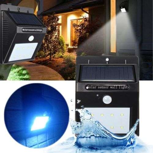 20 LED Solar Power Wall Light, PIR Motion Sensor, Waterproof, Night Sensor & Eco-friendly