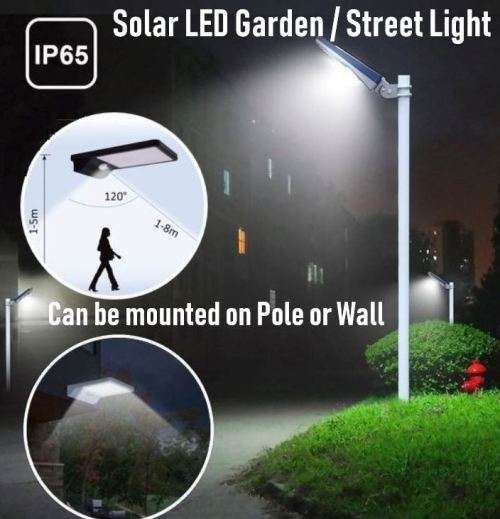 42 LED 20W Solar Power Street Light, PIR Motion Sensor, Waterproof, Night Sensor & Eco-friendly