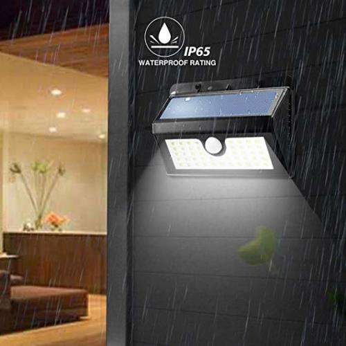 45 LED Solar Power Wall Light, PIR Motion Sensor, Waterproof, Night Sensor & Eco-friendly