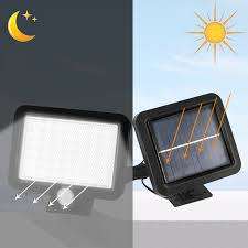 56 LED Solar Charged LED Light - PIR Motion Sensor Detection Wall Lamp