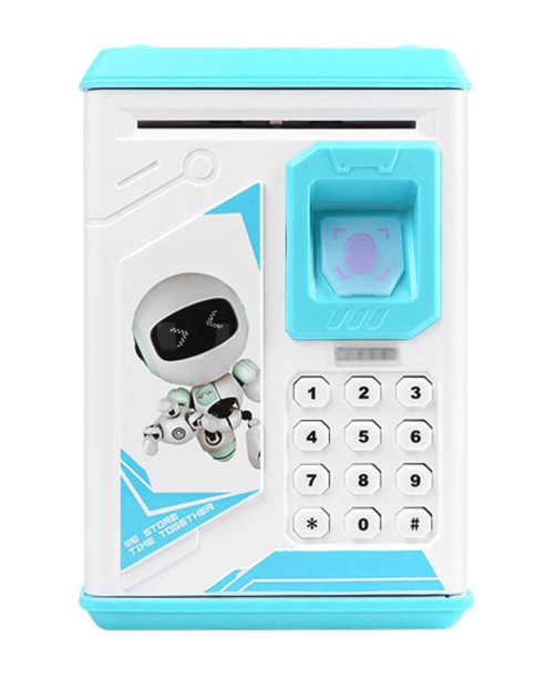 NEW!! Electronic Piggy Bank with Fingerprint & Password Function, Music, UV Lamp - LIKE A REAL ATM!!