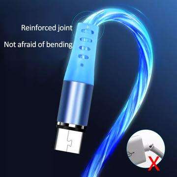3-in-1 Magnetic Stream-Optic Charge Cable - Micro USB/Lightning/Type-C - 360° Rotary Interface.