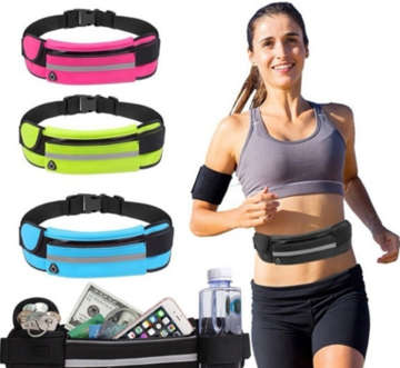 Sports Waist Belt / Bag - Bottle Holder, Phone Holder Including Earphone Connection Opening!
