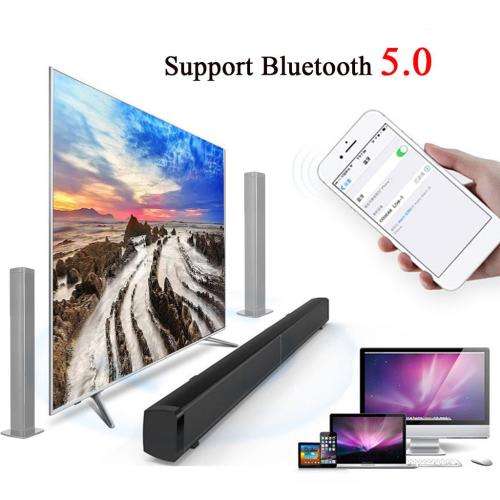 2-in-1 Detachable 40W Wireless Bluetooth 5.0 Soundbar Speaker - Wireless/USB/TF/TV/Aux In