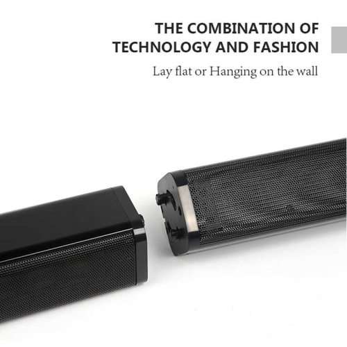 2-in-1 Detachable 40W Wireless Bluetooth 5.0 Soundbar Speaker - Wireless/USB/TF/TV/Aux In