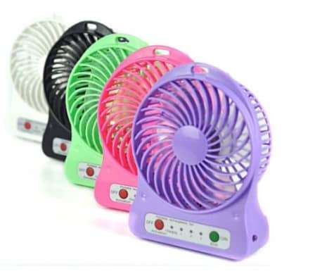 Mini Portable USB Rechargeable Fan - 3 Speed Settings
