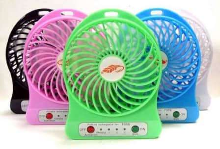 Mini Portable USB Rechargeable Fan - 3 Speed Settings