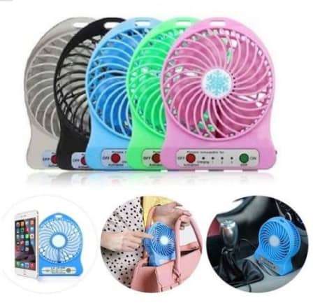 Mini Portable USB Rechargeable Fan - 3 Speed Settings