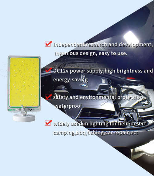 100W LED Magnetic 12V Pocket Size Camp/Outdoor Light In Pouch - Great Investment!