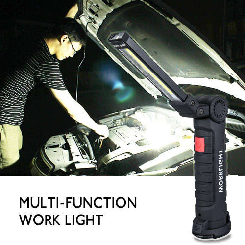800 Lumen Portable LED Worklight - 5 Modes - Magnetic Base - USB Rechargeable