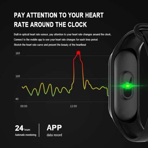 M4 Smart Bracelet / Fitness Tracker  (Heart Rate - Blood Pressure - Motion - Calories - Distance)