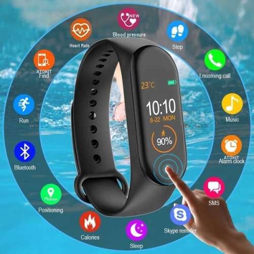 M4 Smart Bracelet / Fitness Tracker  (Heart Rate - Blood Pressure - Motion - Calories - Distance)