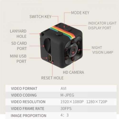 SQ11 MINI CAMERA HD CAMCORDER - SPORTS MINI DV - VIDEO RECORDER - CAMERA 1080P - NIGHT VISION