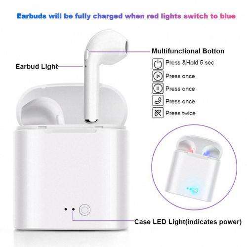 i7 Mini TWS True Wireless Earbuds - Bluetooth 5.0 - Stereo - Charging Case