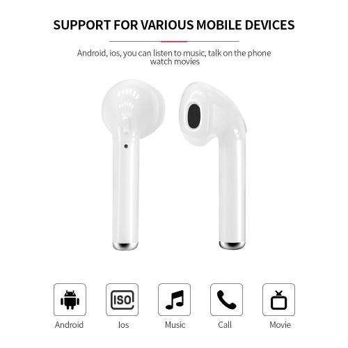 i7 Mini TWS True Wireless Earbuds - Bluetooth 5.0 - Stereo - Charging Case