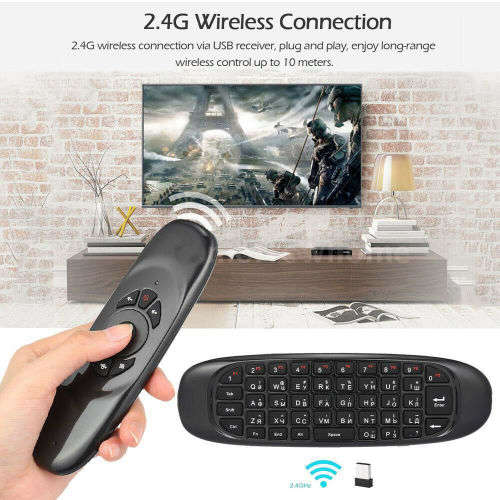 2.4GHz Wireless AIR MOUSE with Gyroscope - QWERTY Keyboard - Remote Control