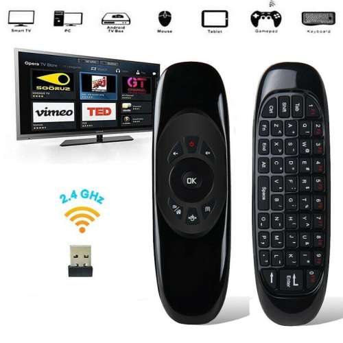 2.4GHz Wireless AIR MOUSE with Gyroscope - QWERTY Keyboard - Remote Control