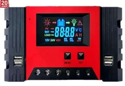 20A Solar Charge Controller with LED Display Screen- PWM 3 Stage Charging - Great Investment!!!