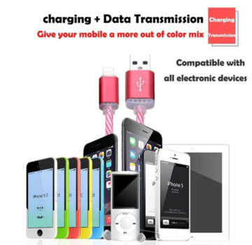 TYPE C - High Speed - Candy Color - LED Lighting - Charge & Date Cable - 2.4A