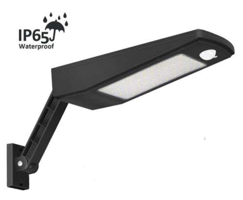 80 LED Waterproof Solar Powered Motion Sensor Wall Light with 120° Detection Angle - 900 Lumen