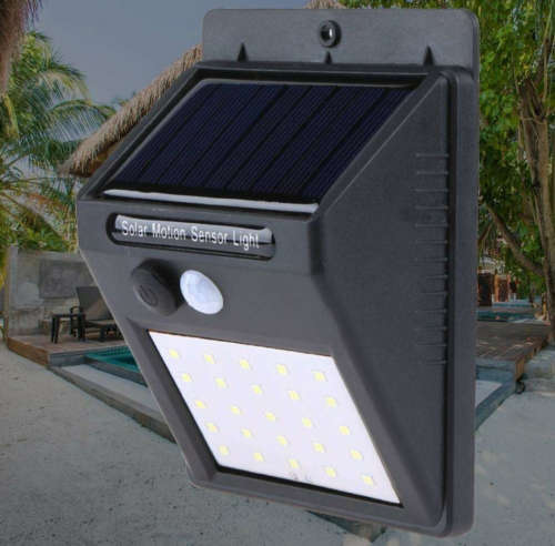 25 LED Solar Power Wall Light, PIR Motion Sensor, Waterproof, Night Sensor & Eco-friendly