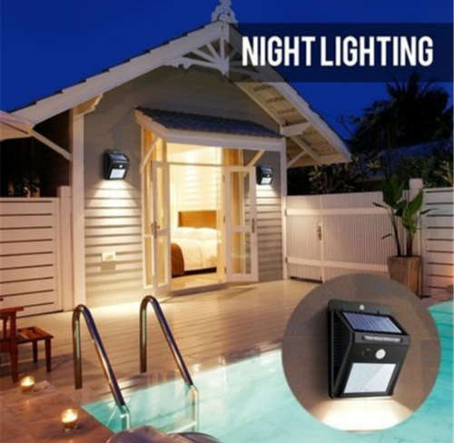 25 LED Solar Power Wall Light, PIR Motion Sensor, Waterproof, Night Sensor & Eco-friendly