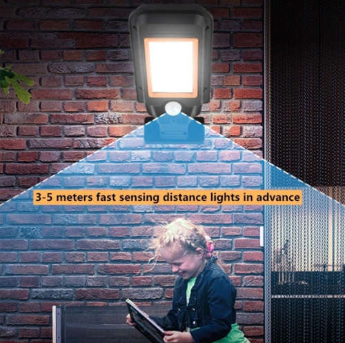 120 COB Waterproof Solar Induction Wall/Street Light with Remote Control - 120° Wide Angle -GT-8011D