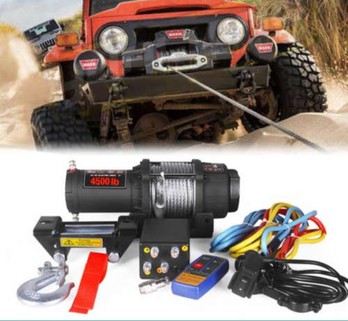 12V 4500lb (2040kg) Electric Winch for All Terrain and Utility Vehicles - Tools That Mean Business!