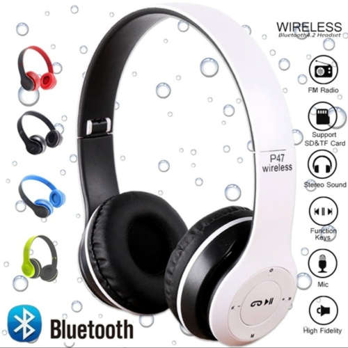 P47 5.0+EDR Foldable Wireless Headphones - FM Stereo - TF Card