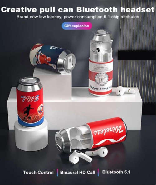 H35T - Creative Pop Can - True Wireless Stereo Bluetooth 5.0 Earphones - HIFI Sound Quality