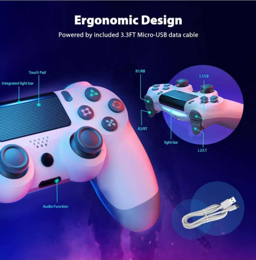 Dual Vibration 4 - Wireless Controller / Remote Joystick for Gaming
