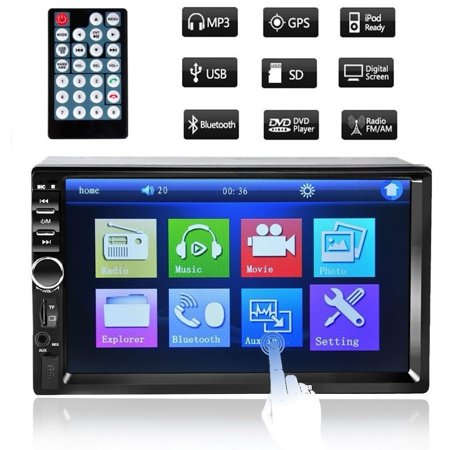 7" HD TOUCH SCREEN CAR MP5 PLAYER - BLUETOOTH - MIRROR LINK - REMOTE - SUPPORTS REVERSE CAMERA