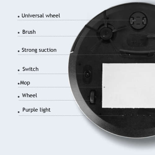 5-in-1 USB Automatic Intelligent Robot Vacuum Cleaner - Spray - Disinfection - Violet Light
