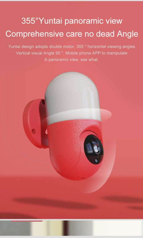 HD Outdoor Surveillance Camera with Light - Wi-Fi - IR Night Vision - Motion Detect - 2 Way Audio