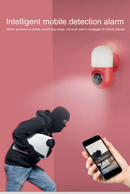 HD Outdoor Surveillance Camera with Light - Wi-Fi - IR Night Vision - Motion Detect - 2 Way Audio