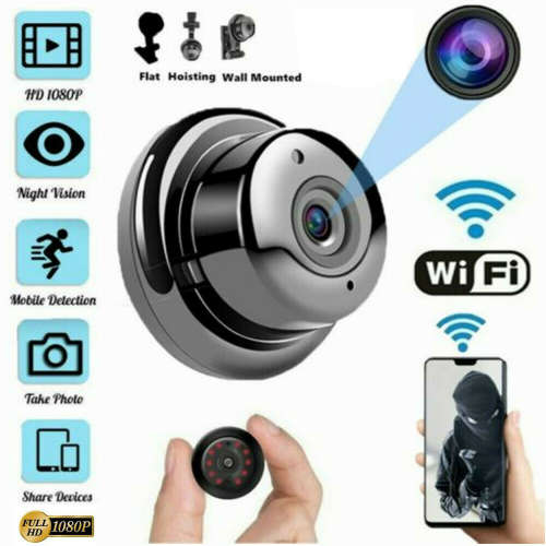 Mini Wifi HD V380 IP Camera - Wireless - Infrared Night Vision - Motion Detect - 2 Way Communication