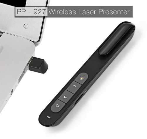PP-927 Wireless Laser Pointer Presenter - 2.4GHz USB PowerPoint PPT Clicker - Hyperlink