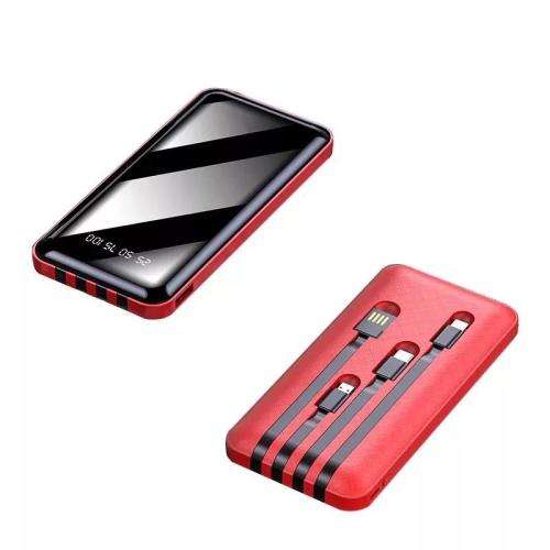 15800mAh Portable Power Bank with 4-in-1 Built In Charge Cables - LED Display