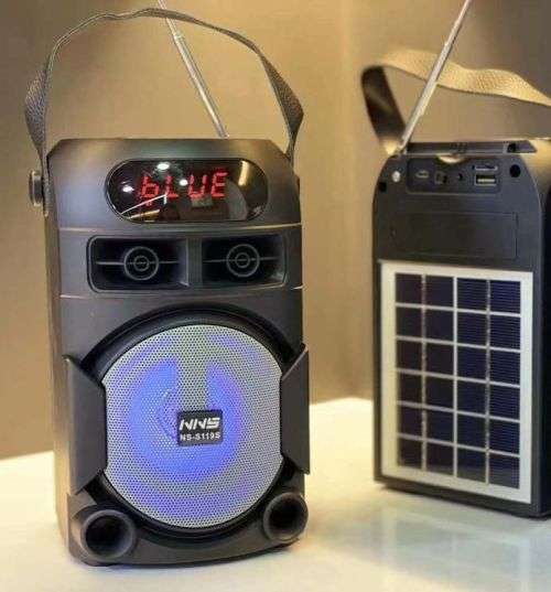 NS-S119S Solar Powered Wireless Bluetooth Speaker - USB - TWS Function - Solar Panel