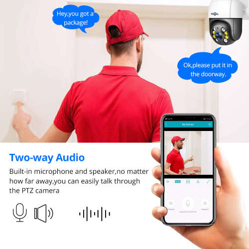 4K Outdoor Surveillance Camera - Wi-Fi - IR Night Vision - Water Resistant - 2 Way Audio - 4K