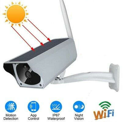 Solar Charged WIFI Bullet Camera - 2MP - 1080P HD - Night Vision - Motion Detection