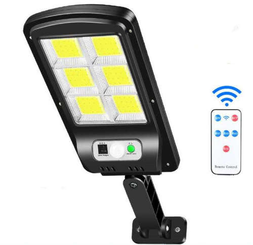 120 LED Solar Wall/Street Light with Remote Control - 120° Wide Angle - PIR Motion Sensor