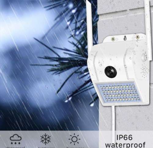 2-in-1 Outdoor Smart WiFi Camera with LED Spot Light - HD - Motion Detection - Built In Speaker/Mic