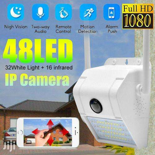 2-in-1 Outdoor Smart WiFi Camera with LED Spot Light - HD - Motion Detection - Built In Speaker/Mic
