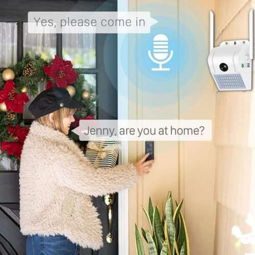 2-in-1 Outdoor Smart WiFi Camera with LED Spot Light - HD - Motion Detection - Built In Speaker/Mic