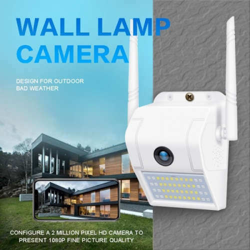 2-in-1 Outdoor Smart WiFi Camera with LED Spot Light - HD - Motion Detection - Built In Speaker/Mic